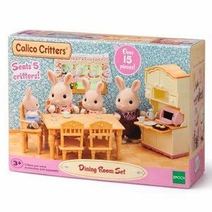 Calico Critters Dining Room Set - Cream and Brown